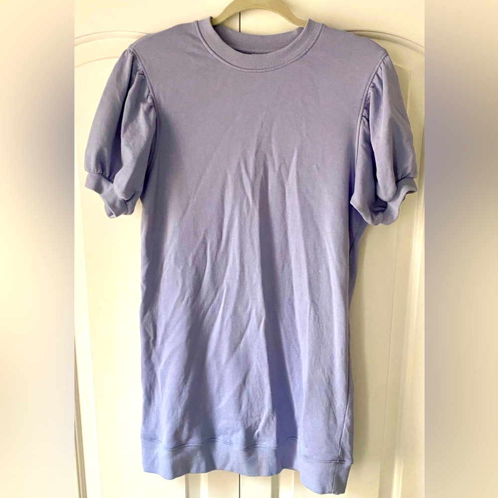 &Other Stories Puff Sleeve Sweatshirt Dress